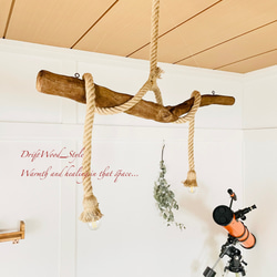 流木インテリア 太く節のある古木風の天然流木のシーリングライト ペンダントライト LED ランプ 照明器具 北欧 6枚目の画像