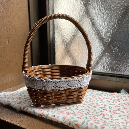 小さな小さなかご クラフトバンド エコクラフト フリーボックス・小物