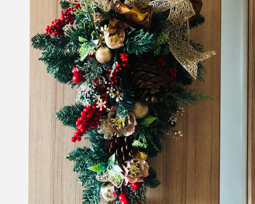 再販 クリスマススワッグ 横向き 大振りスワッグ (クリスマス 再販 クリスマススワッグ 横向き 大振りスワッグ (クリスマス