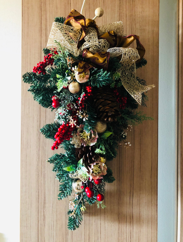 楽天市場】クリスマス スワッグ プリザーブド ドライフラワー