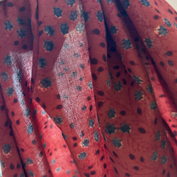 50cm単位　インド天然染めブロックプリント　アジュラクプリント　木版更紗　コットン　AJ069 4枚目の画像