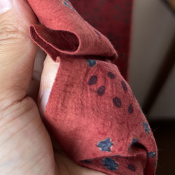 50cm単位　インド天然染めブロックプリント　アジュラクプリント　木版更紗　コットン　AJ069 5枚目の画像