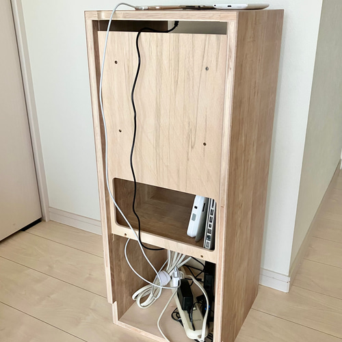 充電・ケーブル収納ラック 引出し付き チェスト ケーブルボックス 充電 