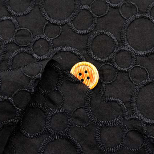 変わり水玉レース生地 黒 （約90cm×約50cm） 【ハンドメイド