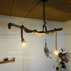 流木インテリア 個性的に枝が突き出る天然流木のシーリングライト ペンダントライト LED ランプ 照明器具 北欧 8枚目の画像