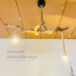 流木インテリア 個性的に枝が突き出る天然流木のシーリングライト ペンダントライト LED ランプ 照明器具 北欧 10枚目の画像