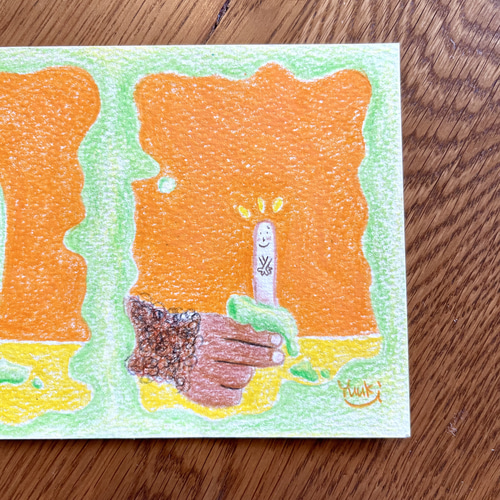 原画 ポストカード「初めまして。〜いや、照れますね…〜」 イラスト