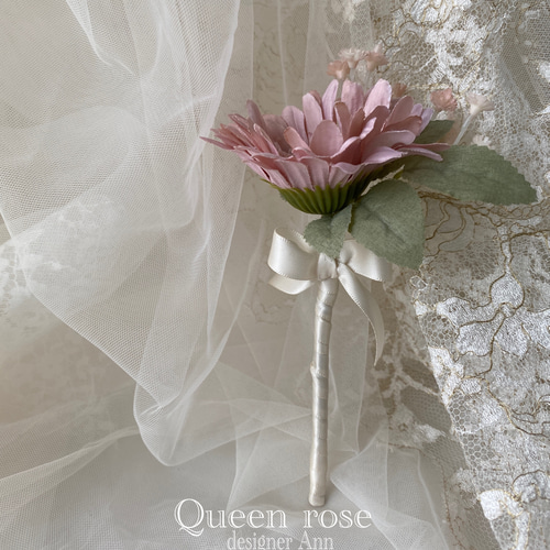 Queen rose ふんわりふわふわナチュラルヘッドドレス&ブートニア