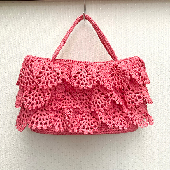 エコアンダリヤのフリルかごバッグ かごバッグ anneau 通販 16498964