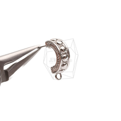 ERG-2480-R [2 件] 錘擊 C 形耳環，錘擊 C 形柱 第4張的照片