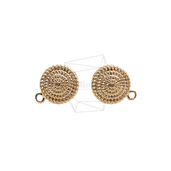 ERG-2482-G【2個入り】ドットサークルピアス,Dotted Circle Earring Post 1枚目の画像