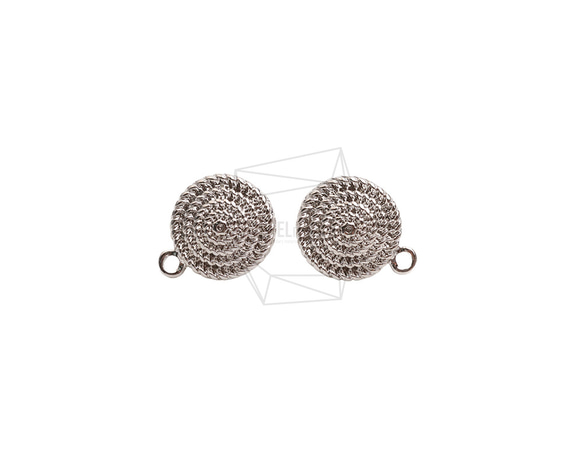 ERG-2482-R【2個入り】ドットサークルピアス,Dotted Circle Earring Post 1枚目の画像