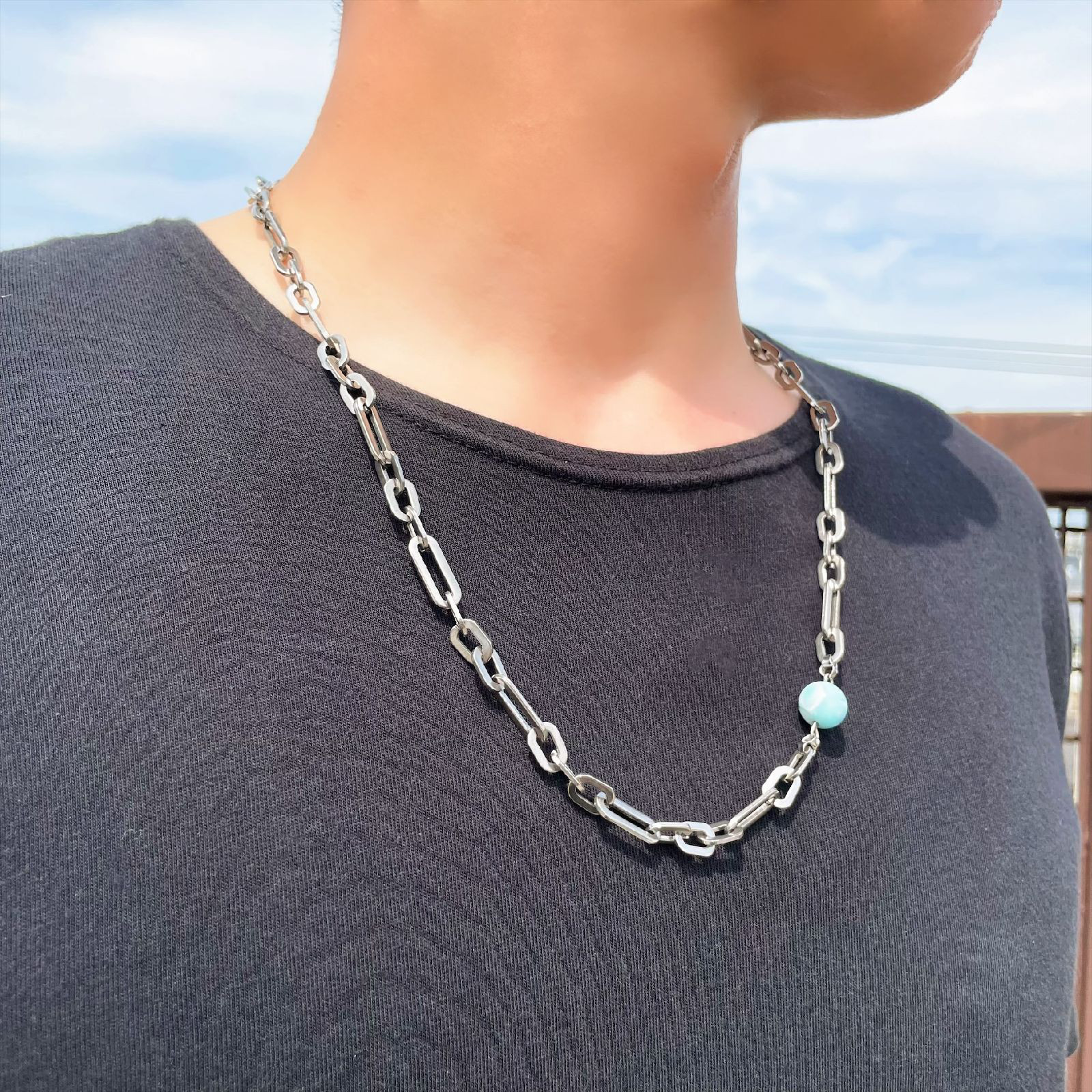 週末限定価格！ラリマー　ペンダント 楽天市場】一点物 ラリマー ペンダント トップ Silver925 アート