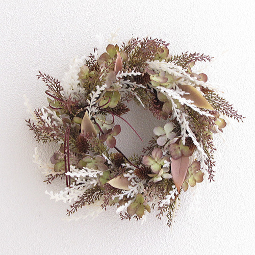 パンパスグラス・秋アジサイ入りリース 秋 造花 cmwhaw026 リース