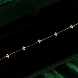 クローバーモチーフ　天然ダイヤモンドネックレスk18 6枚目の画像