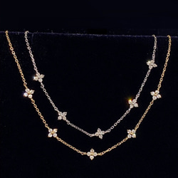 クローバーモチーフ　天然ダイヤモンドネックレスk18 2枚目の画像