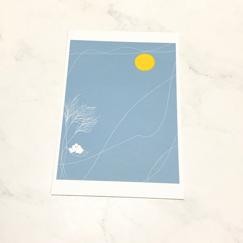 シンプル秋 5枚セット ポストカード はがき イラスト ポスト