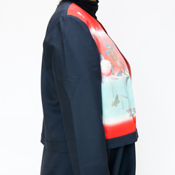 KIMONO CREW NECK Jacket -upcycled from Vintage Kimono 第5張的照片