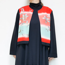KIMONO CREW NECK Jacket -upcycled from Vintage Kimono 第12張的照片