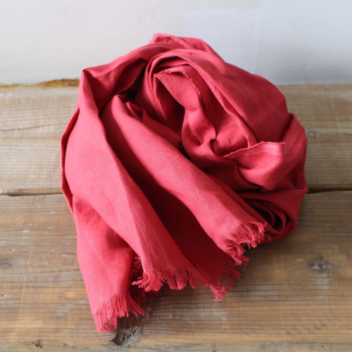 リトアニアリネンストール ショール ピンク RIVER リネンコットンストール ピンク 【ギフトボックス入り