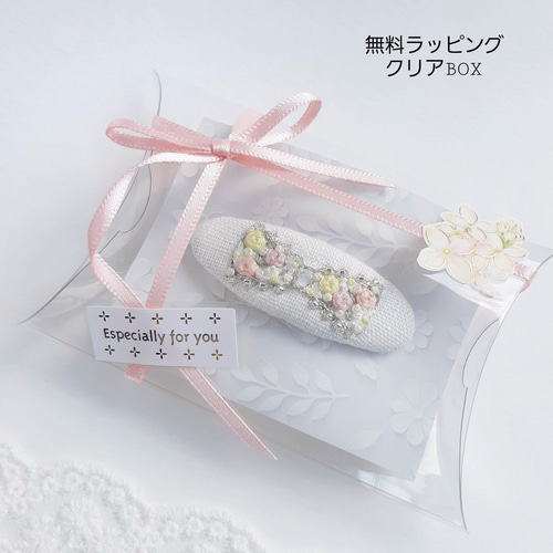 大人可愛いpinkコスモス刺繍パッチンピン コスモスヘアピン ヘアピン 