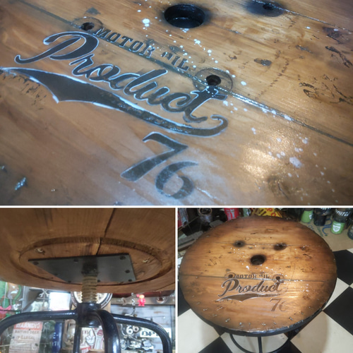 インダストリアル ガレージテーブル 高さ調整式 F-Type #店舗什器