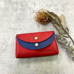 Creema限定 秋の福袋　ピッグスキンの小さなお財布とピッグスエードポーチ 4枚目の画像