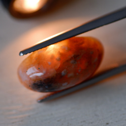 アゲート＊オーバル・カボション・カット＊12.76ct＊19.8×10.6mm＊QAG-014 4枚目の画像