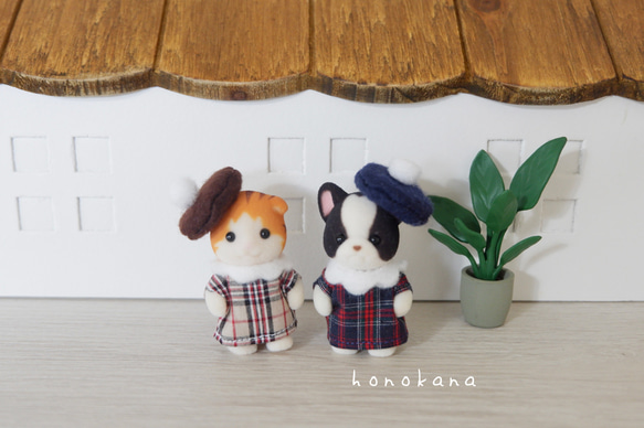 シルバニアファミリー たっち赤ちゃん 秋服おしゃれなチェック柄