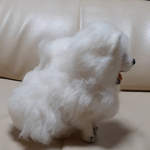 Yahoo!オークション - 羊毛フェルト ポメラニアン ホワイト 犬