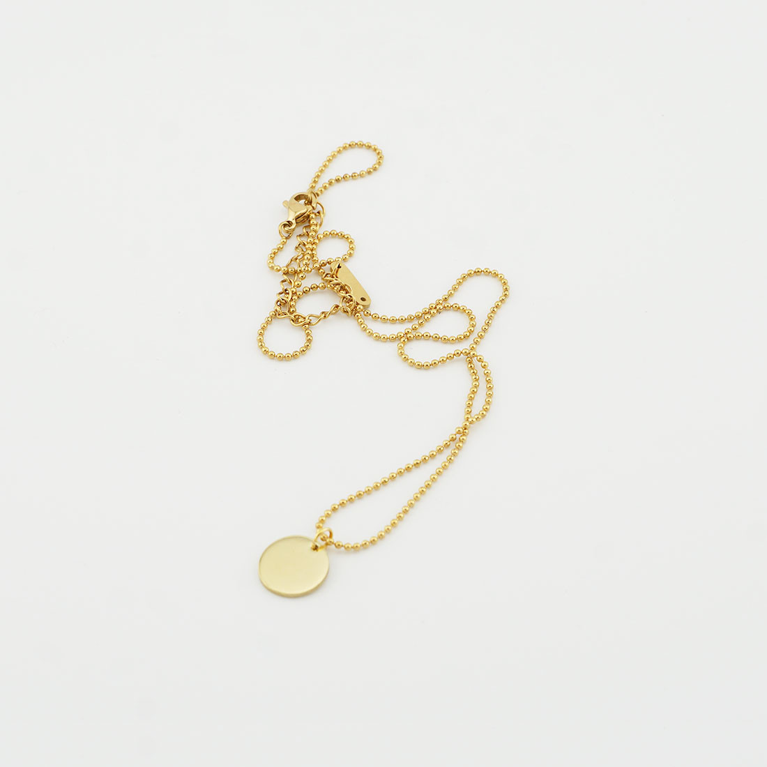 シンプルネックレス Roka（ろか）鏡面 Circle 真鍮ネックレス 真鍮アクセサリー Brass