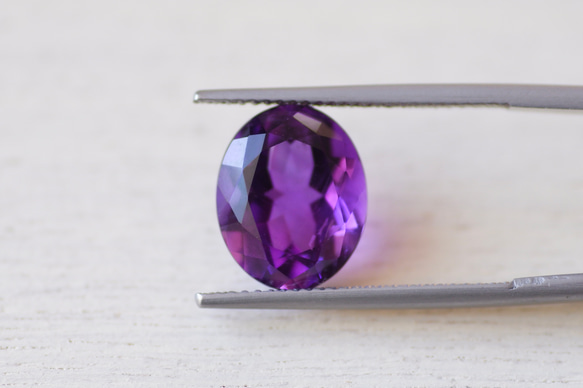 アメシスト＊オーバル・カット＊4.95ct＊12.2×9.8mm＊QA-051 6枚目の画像