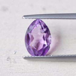 アメシスト＊ペアシェイプ・カット＊1.89ct＊10.0×7.0mm＊QA-027 4枚目の画像