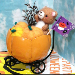 羊毛フェルト　かぼちゃの馬車 3枚目の画像