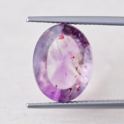 アメシスト＊オーバル・バフトップ・カット＊5.91ct＊14.0×10.8mm＊QA-048 6枚目の画像