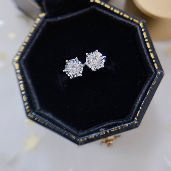 天然ダイヤモンドピアス0.37ct k18 ピアス（スタッド・一粒） パール  