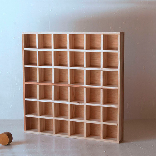 いわも様オーダー品】【着色なし】【正方形】7×7マス仕切り箱 フリー