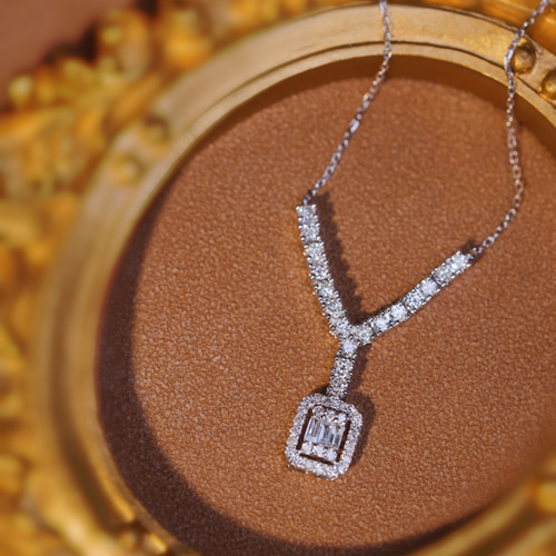 天然ダイヤモンドネックレス ZEXIMO公式】 天然ダイヤモンド 0.5ct ネックレス