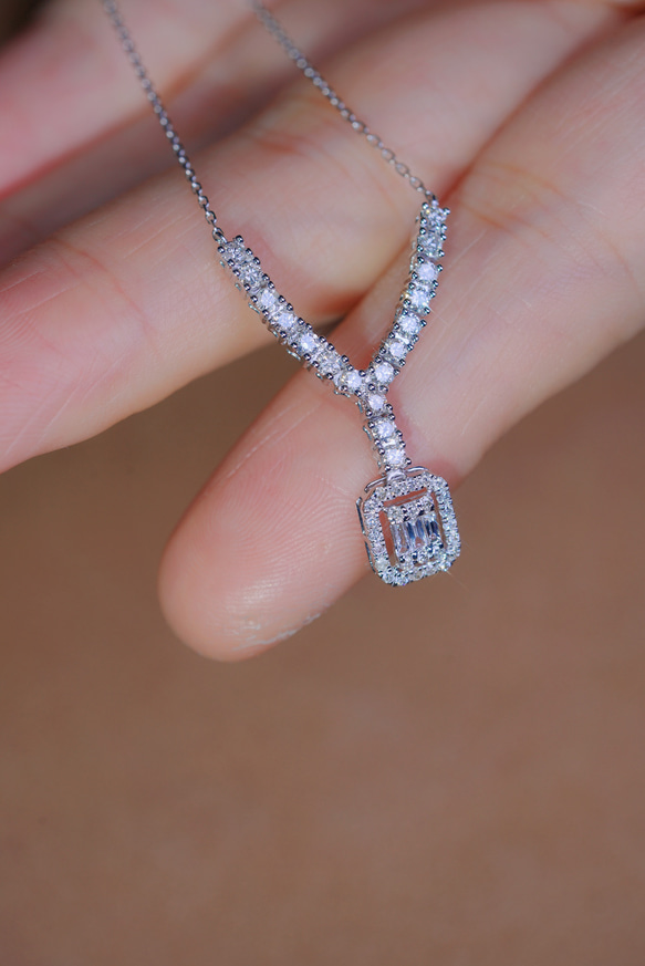 天然ダイヤモンドネックレス★ 天然ダイヤモンドネックレス0.7ct k18 ネックレス・ペンダント