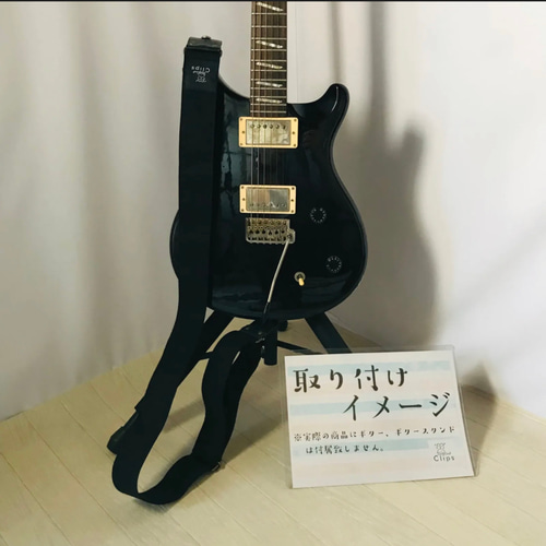 ワントーンブラック ギターストラップ 楽器・アクセサリ Clips