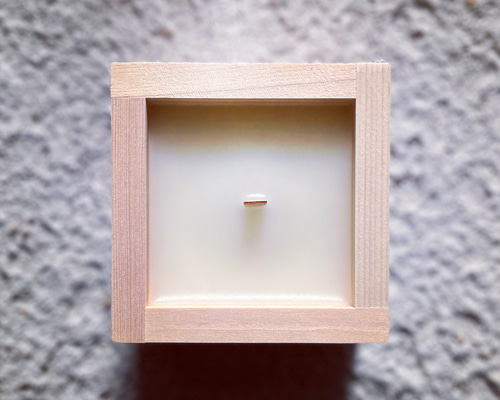 ヒノキ香るウッドキャンドル【枡キャンドル】woodcandle キャンドル