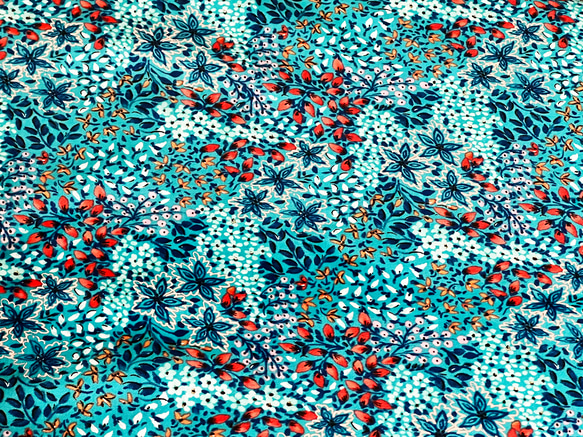 Dena Fishbein 110cm x 50cmずつ切売 - Blue Meadow/水色 1枚目の画像
