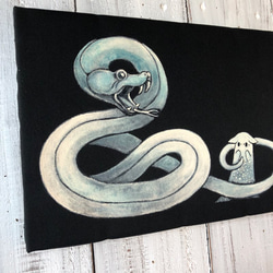 「蛇に驚く猫木霊」SMサイズ アート作品 原画 絵本「猫木霊」使用 徳島洋子作品 ★ 星月猫 3枚目の画像