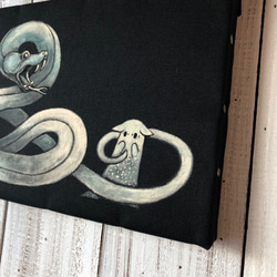「蛇に驚く猫木霊」SMサイズ アート作品 原画 絵本「猫木霊」使用 徳島洋子作品 ★ 星月猫 2枚目の画像