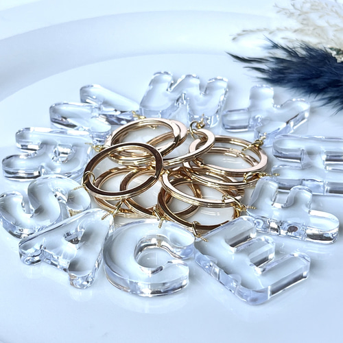 アルファベットチャーム♡（ゴールド)15個で580円 アルファベット