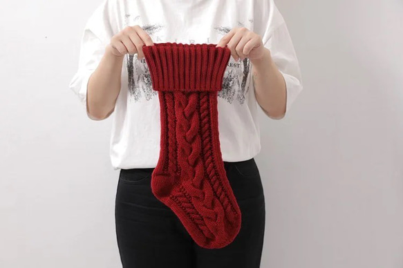 【名前刺繍】クリスマスソックス　靴下　プレゼント　ニット 6枚目の画像