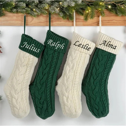 【名前刺繍】クリスマスソックス　靴下　プレゼント　ニット 2枚目の画像