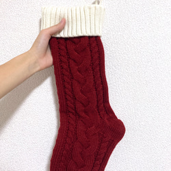 【名前刺繍】クリスマスソックス　靴下　プレゼント　ニット 7枚目の画像