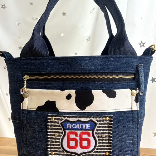 デニムリメイクバッグNo.357☆トートバッグ ショルダーバッグに