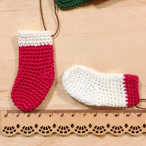 クリスマスのオーナメント・ガーランド＊6点セット(麻紐・ピンチ付き